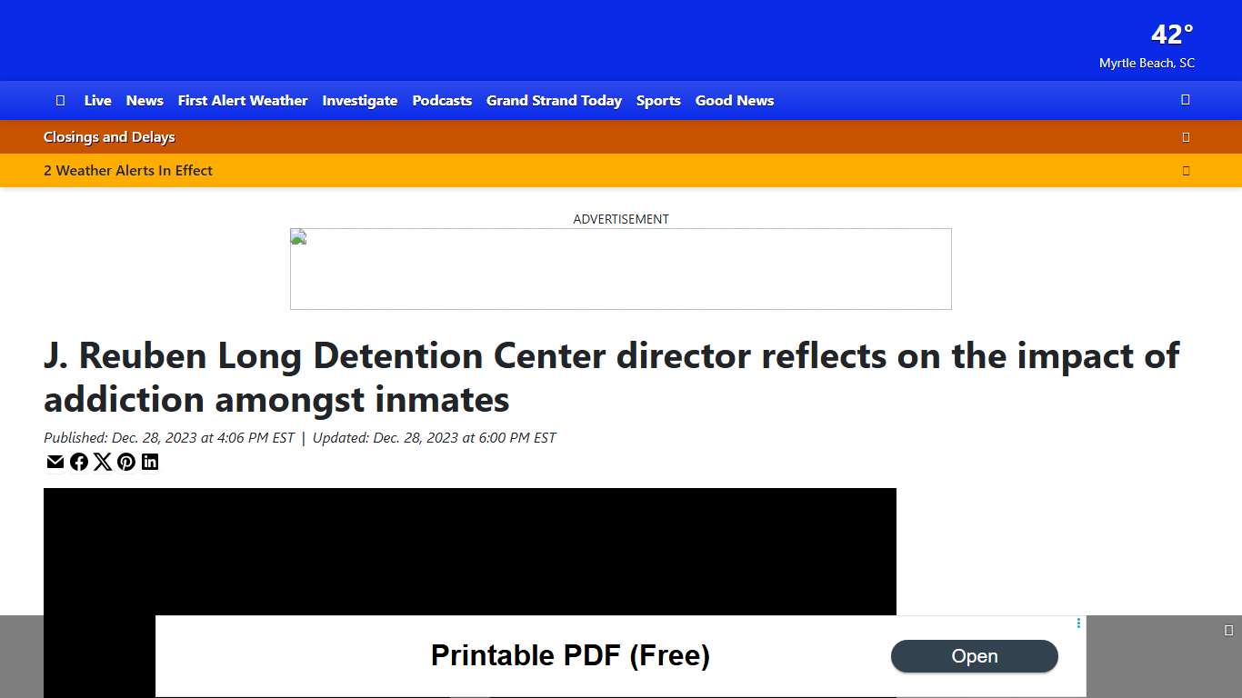 J. Reuben Long Detention Center director reflects on the impact of addiction amongst inmates
